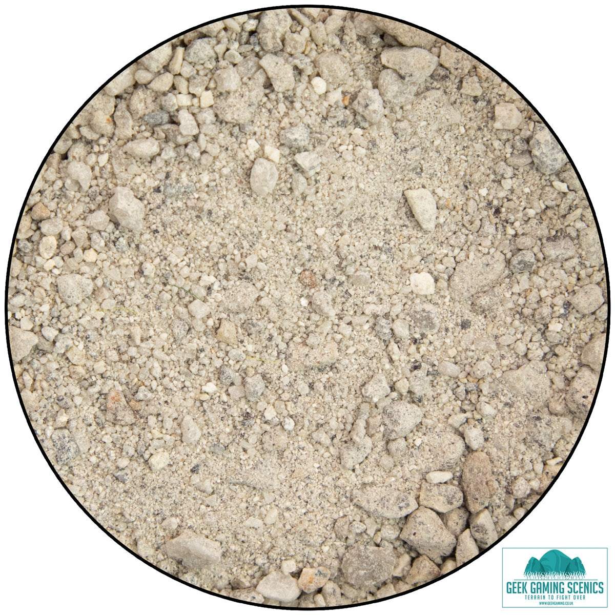 Close-up of Lukes Aps Basing Ready City Rubble mixture of sands and gravels for miniature basing