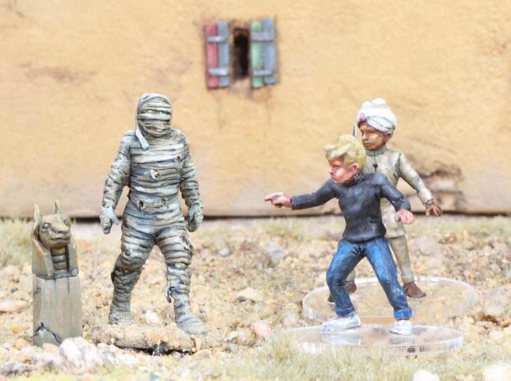 28mm Mummy and Statue Set