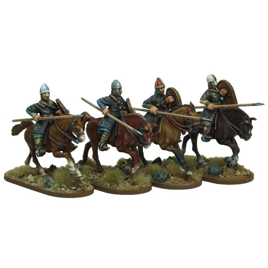 28mm Norman Cavalrymen crouched lance arms