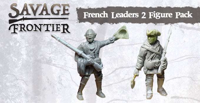28mm Winter French Marine Leader metal miniatures pack with two figures and snow shoes accessories