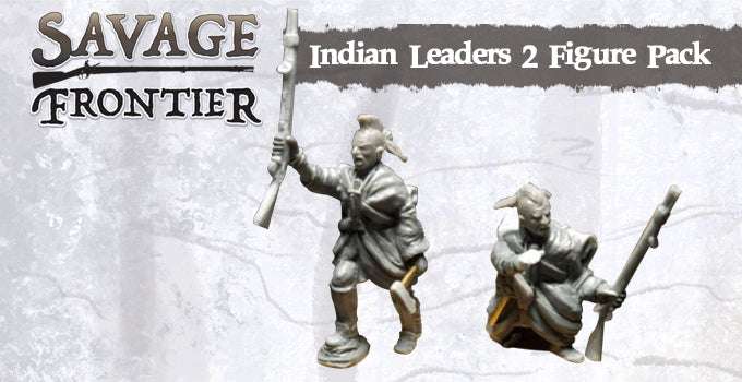 28mm Winter Indian Leader Pack metal miniatures with snow shoes set