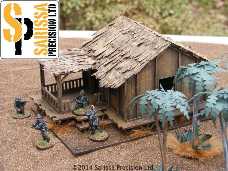 28mm Modern Low Planked-Style Village House
