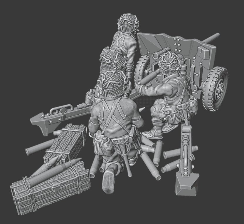 28mm WW2 US Airborne 57 mm Anti‑Tank Gun