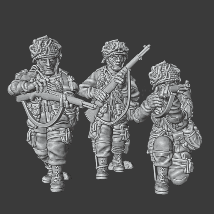 28mm WW2 US paratroopers Rifle Team 4