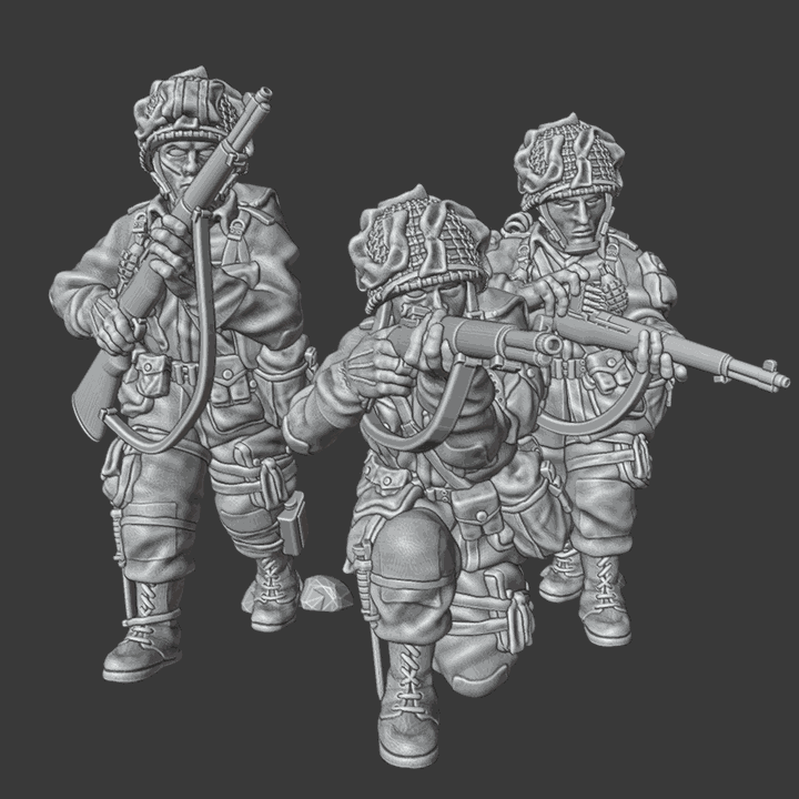 28mm WW2 US paratroopers Rifle Team 4