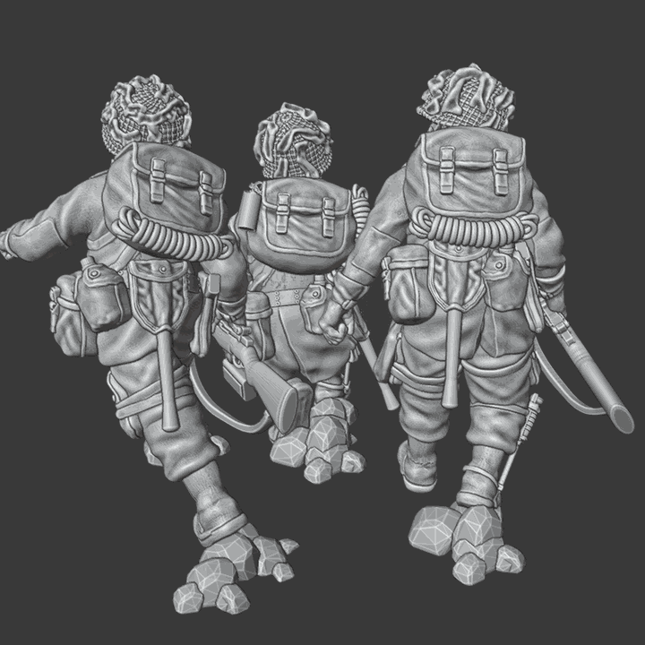 28mm WW2 US paratroopers Rifle Team 5