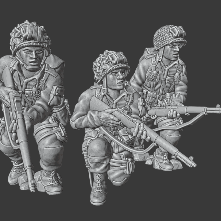 28mm WW2 US paratroopers Rifle Team 1