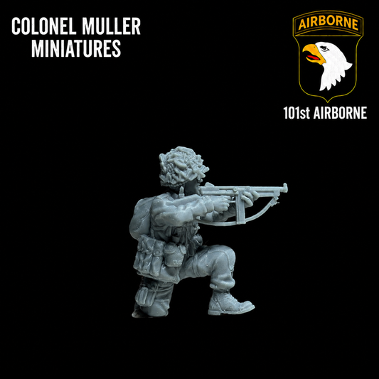 28mm WW2 US AIRBORNE SMG Firing Jack