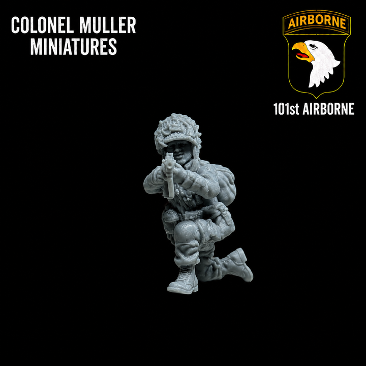 28mm WW2 US AIRBORNE SMG Firing Jack