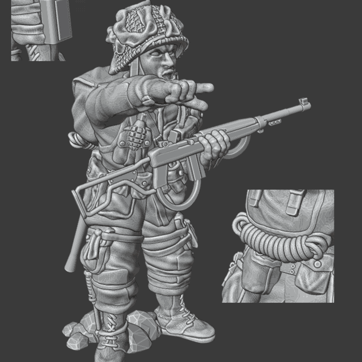 28mm WW2 US paratrooper NCO