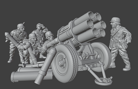 28mm WW2 German Infantry 150mm NEBELWERFER