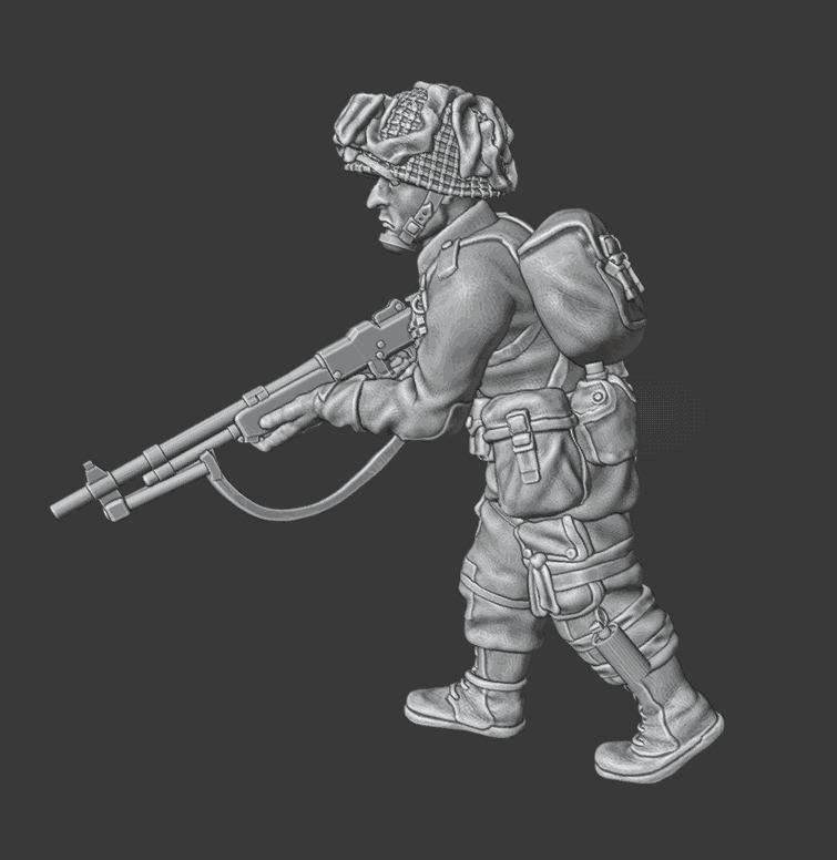 28mm WW2 US PARATROOPER WITH BAR
