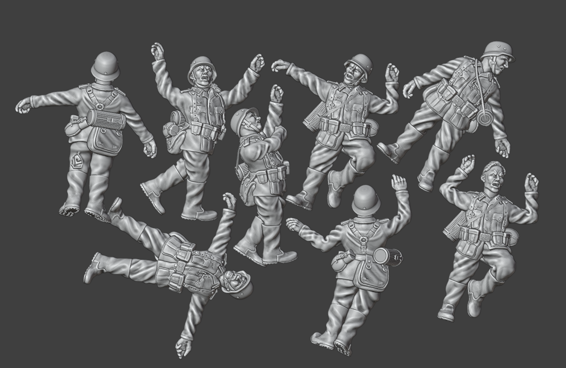 28mm WW2 German Infantry CASUALTIES