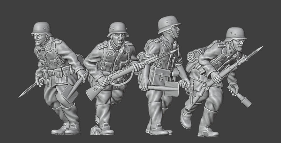 28mm WW2 German Infantry Close Combat Team