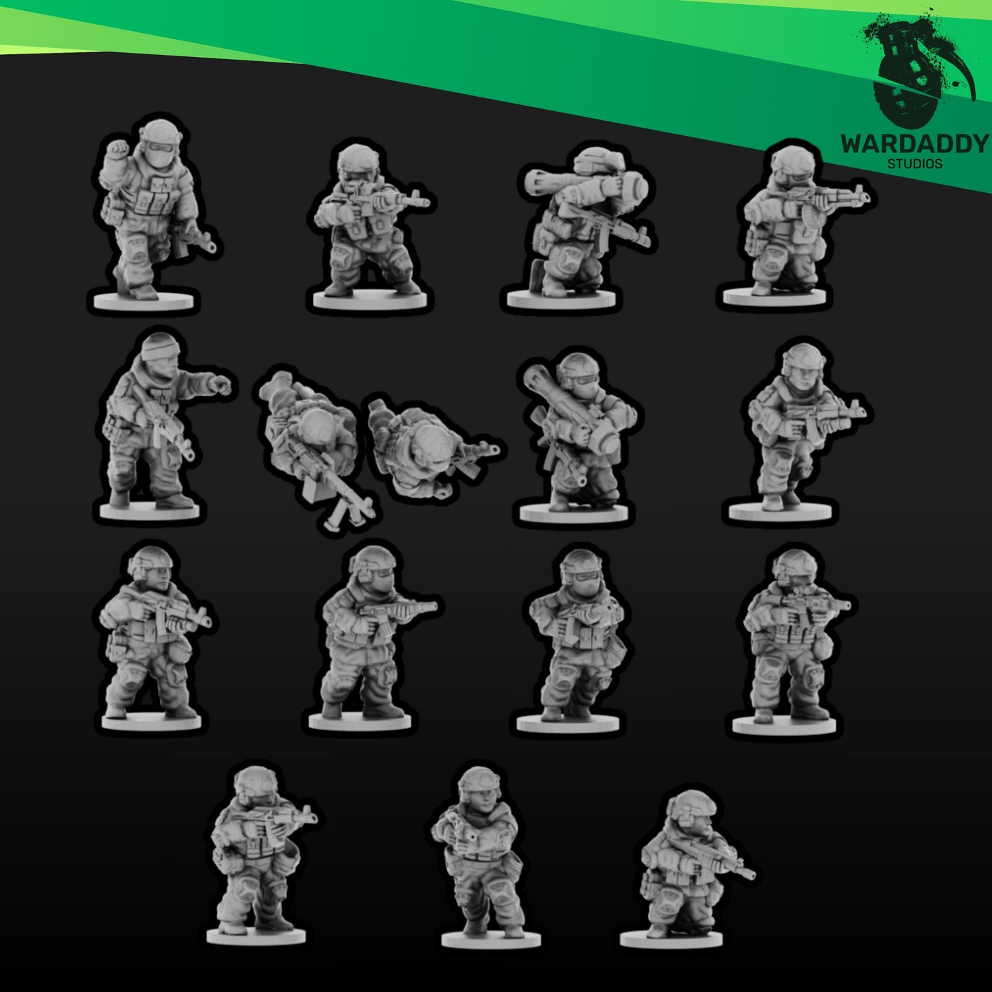 15mm Modern Ukrainian Infantry Squad 1