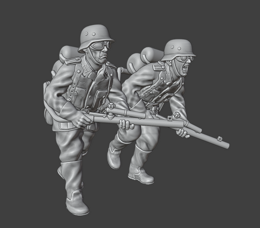 28mm WW2 German Infantry Flamethrower Team 1