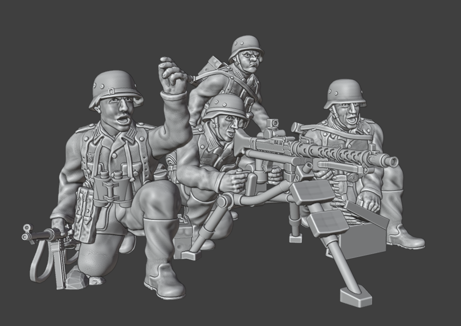 28mm WW2 German MG 34 Team