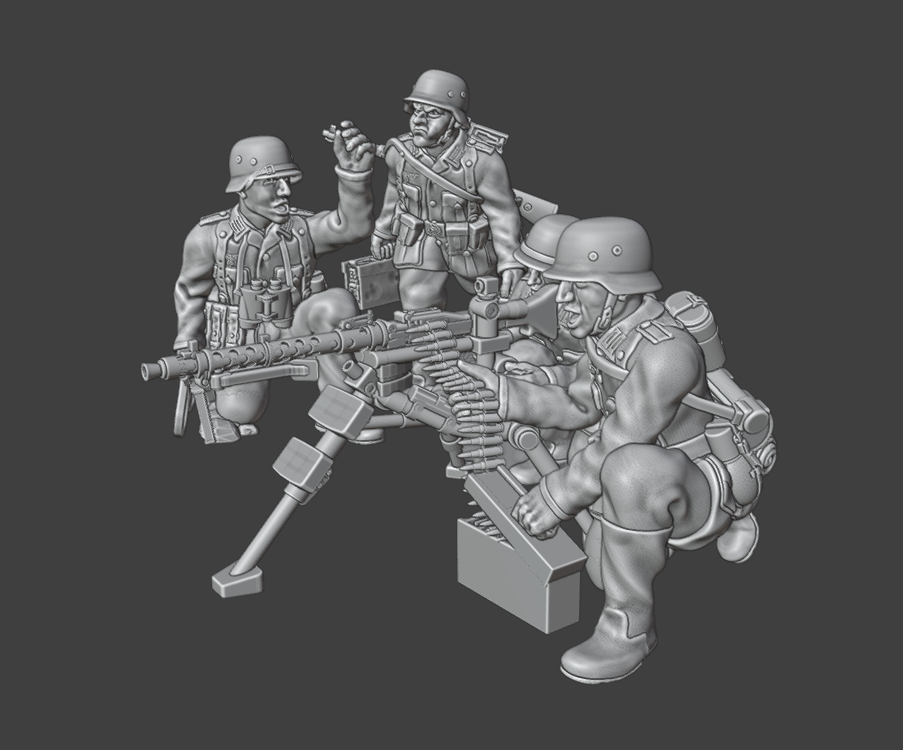 28mm WW2 German MG 34 Team