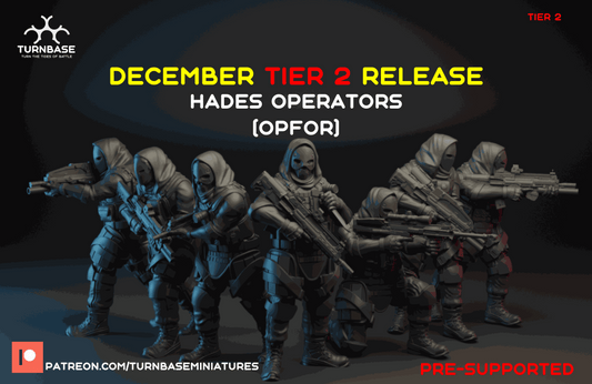 28mm modern HADES Special Forces Operators resin miniatures set of seven for wargaming