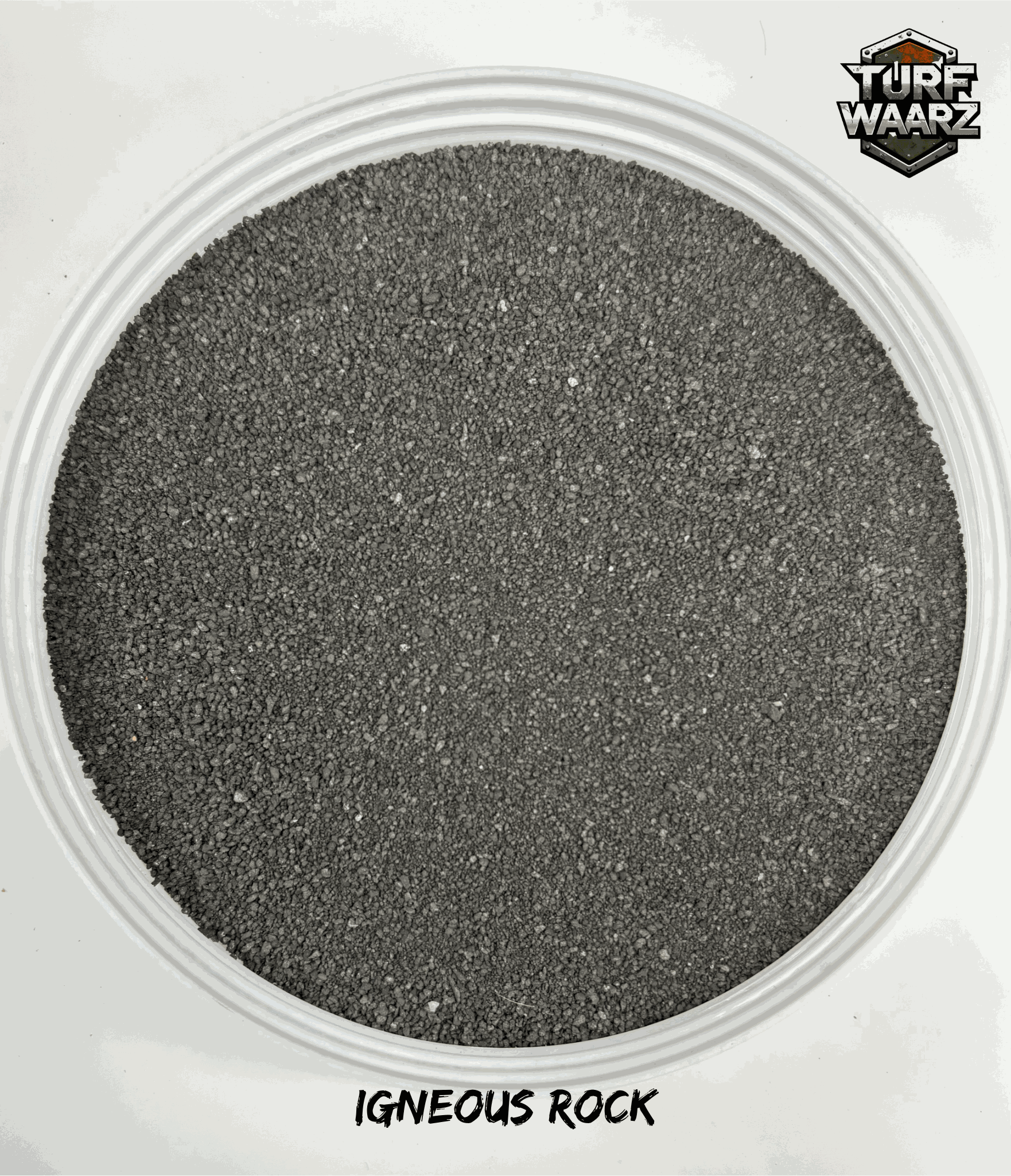 Turf Waarz Igneous Rock Wargame Terrain with gravel and sand for tabletop and miniature wargames in a 10-ounce container