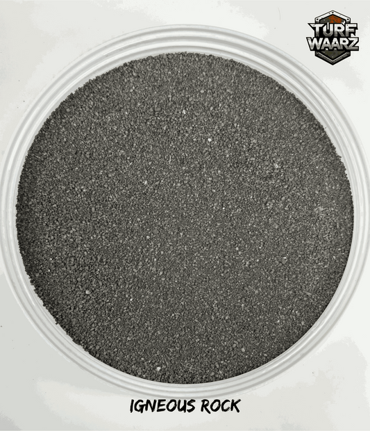 Turf Waarz Igneous Rock Wargame Terrain with gravel and sand for tabletop and miniature wargames in a 10-ounce container