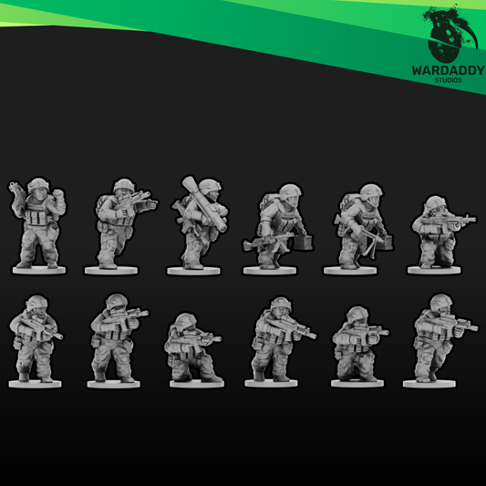 15mm Modern NATO Infantry Support Squad