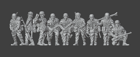 28mm WW2 German Infantry PIONNIERE Squad 1