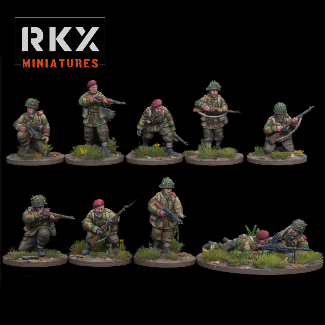 28mm British Airborne Paratrooper Gliderborne Section