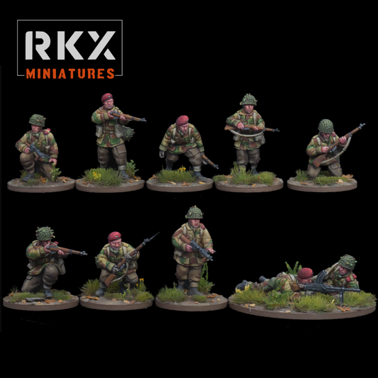 28mm British Airborne Paratrooper Gliderborne Section