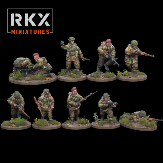 28mm British Airborne Paratrooper Airlanding Section