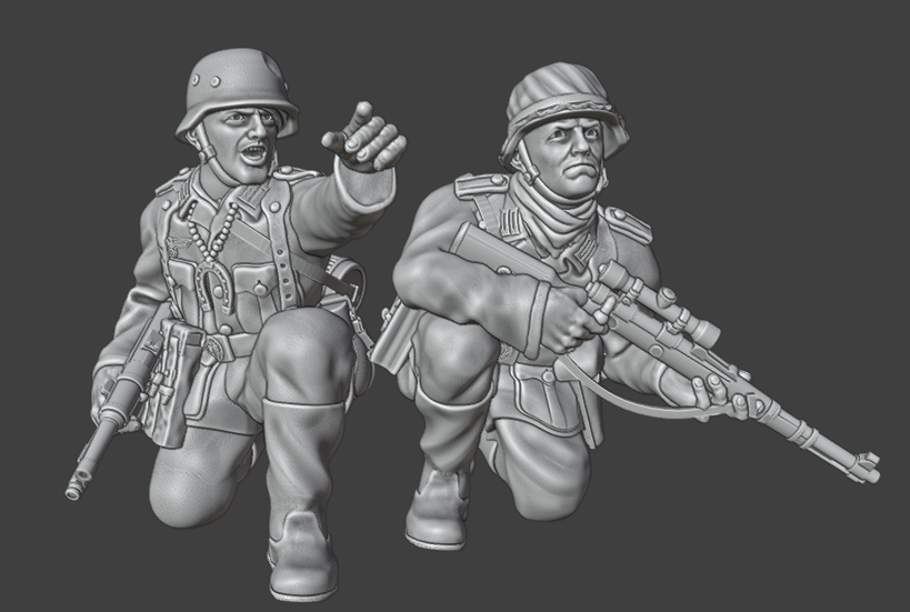 28mm WW2 German Infantry Sniper Team 2