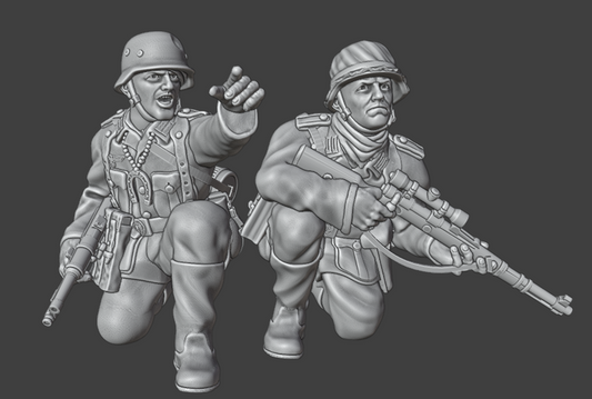 28mm WW2 German Infantry Sniper Team 2