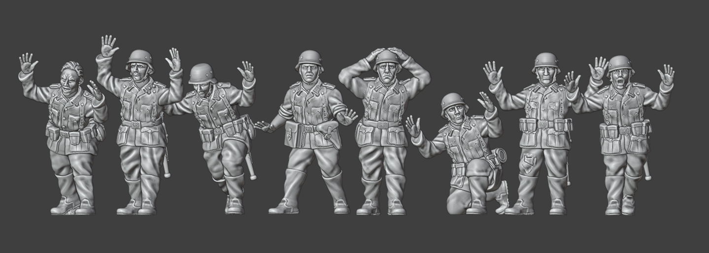 28mm WW2 German Infantry Surrendering Set