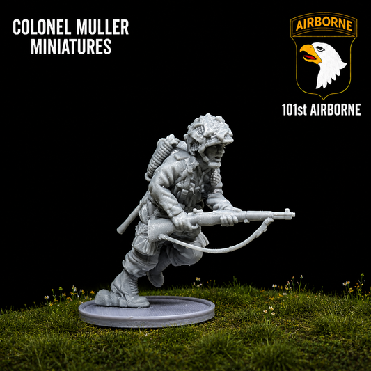 28mm WW2 US  AIRBORNE ADVANCING RIFLEMAN New pose