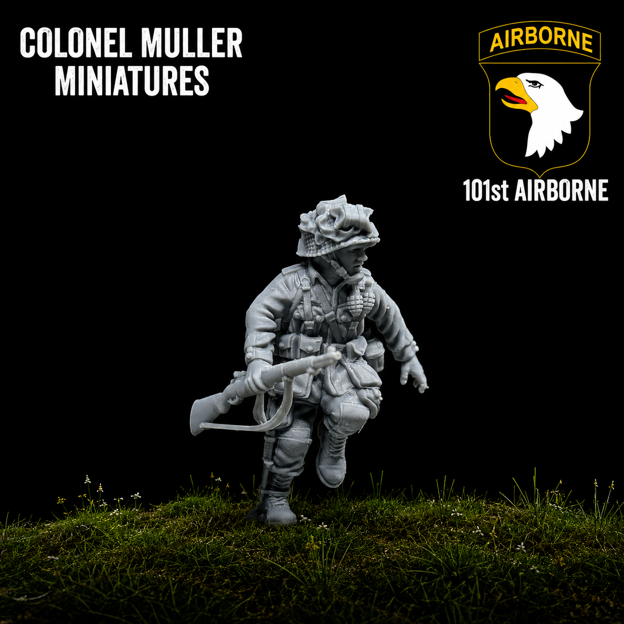 28mm WW2 US AIRBORNE RUNNING DONOVAN