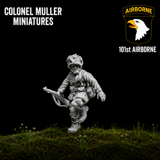 28mm WW2 US AIRBORNE RUNNING DONOVAN