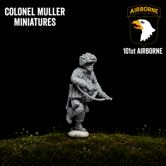 28mm WW2 US AIRBORNE RUNNING SMG