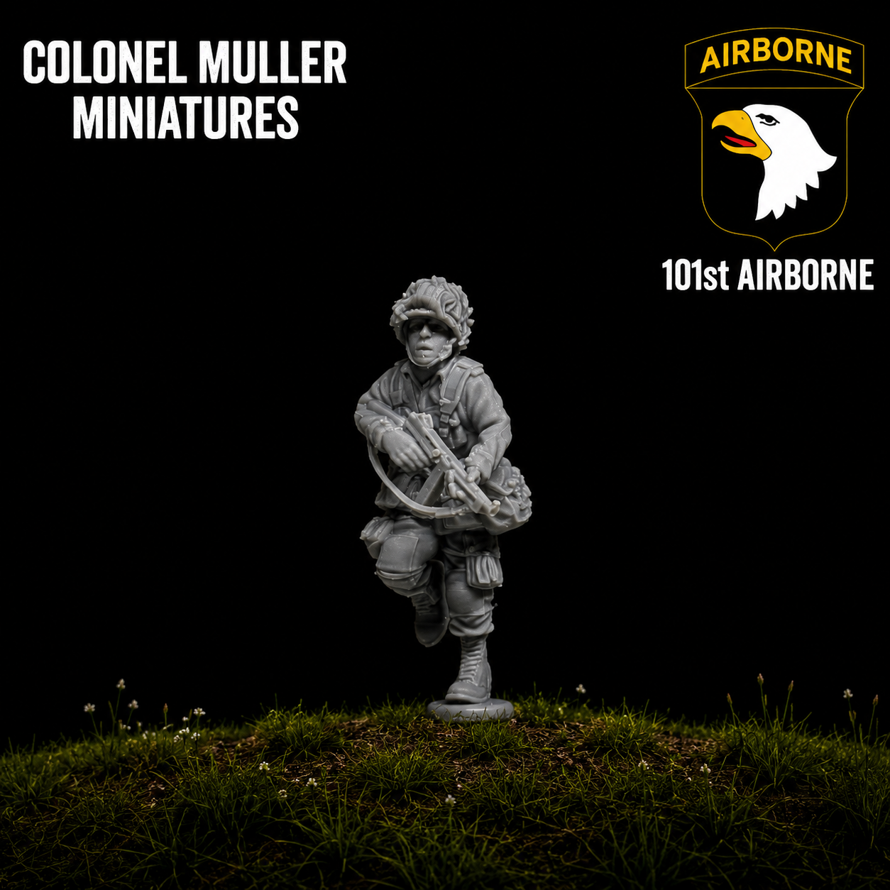 28mm WW2 US AIRBORNE RUNNING SMG