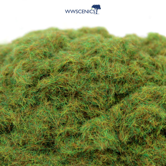 WWScenics 2mm Autumn Static Grass in burnt orange, golden yellow, and deep brown for miniature terrain modeling and dioramas