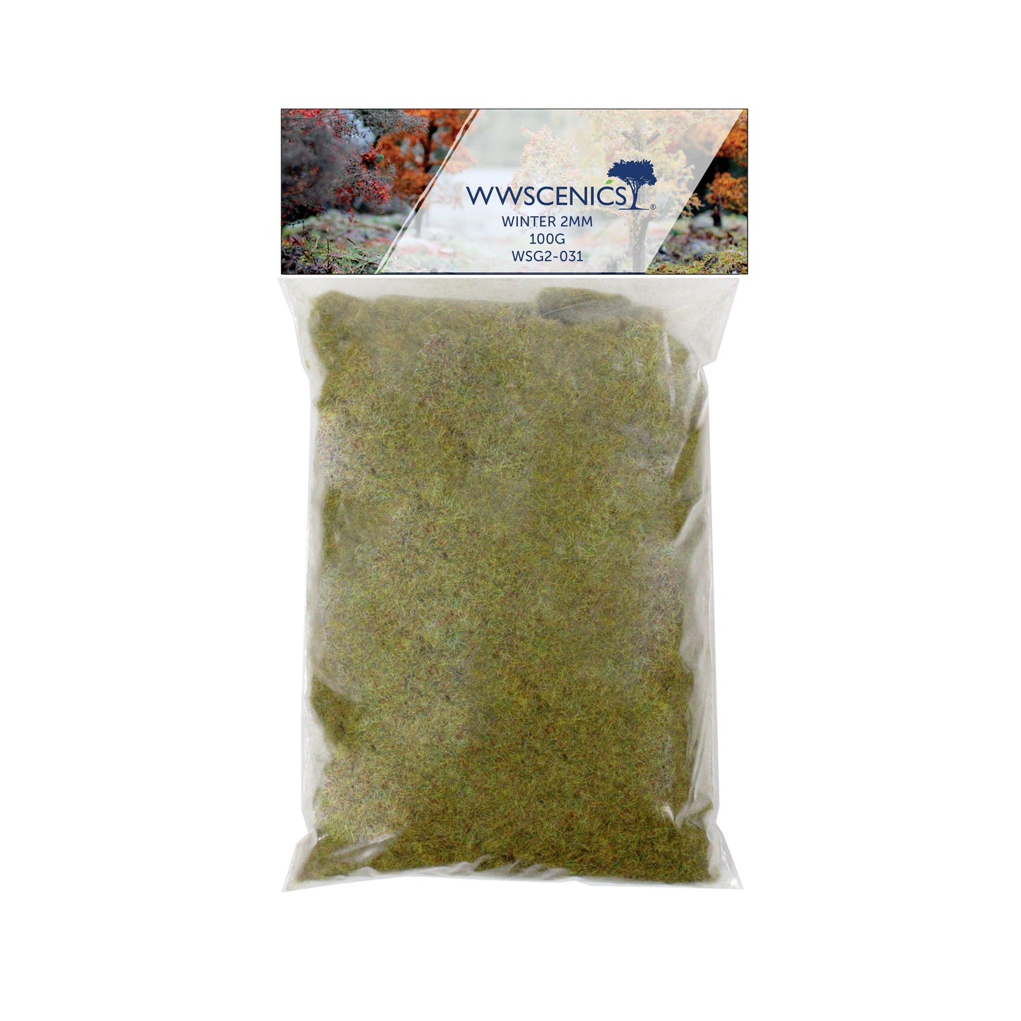 WWScenics 2mm Winter Static Grass 100 grams
