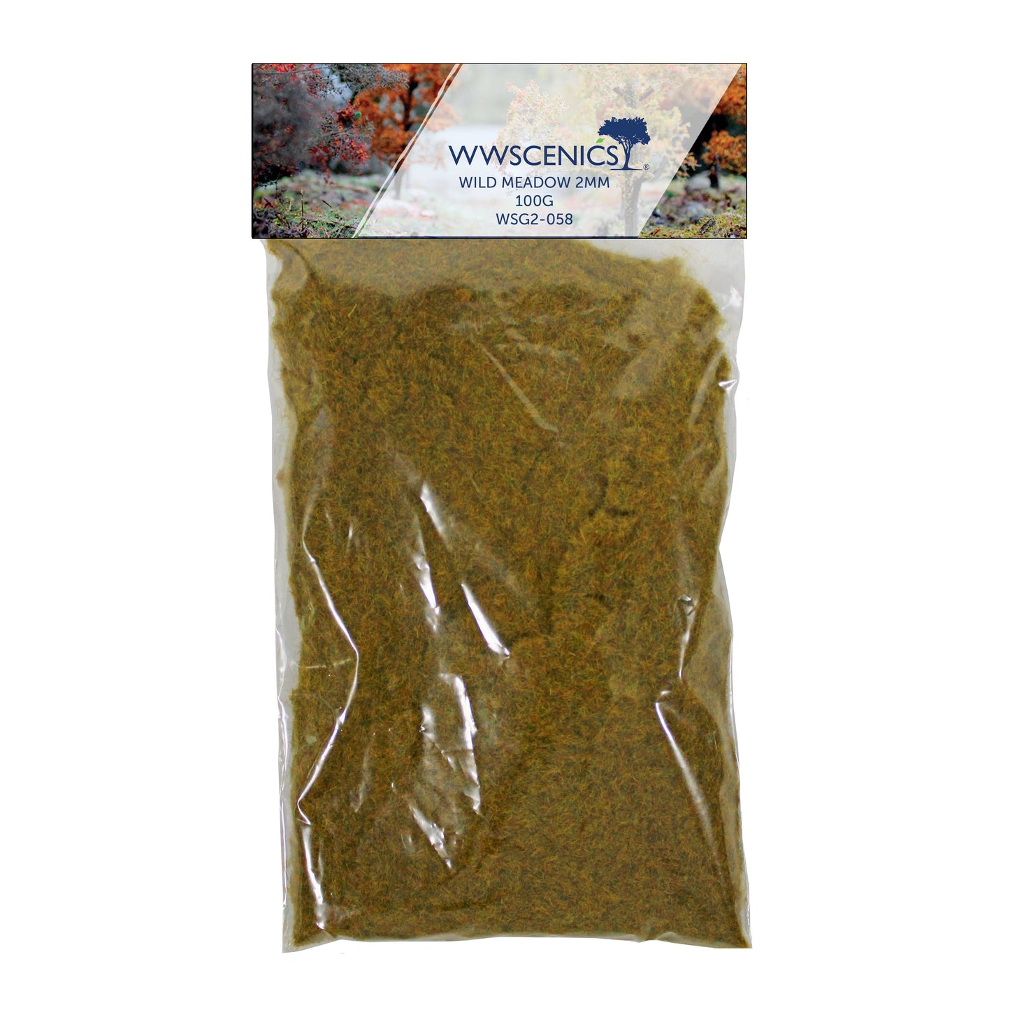 WWScenics 2mm Wild Meadow Static Grass 100 grams