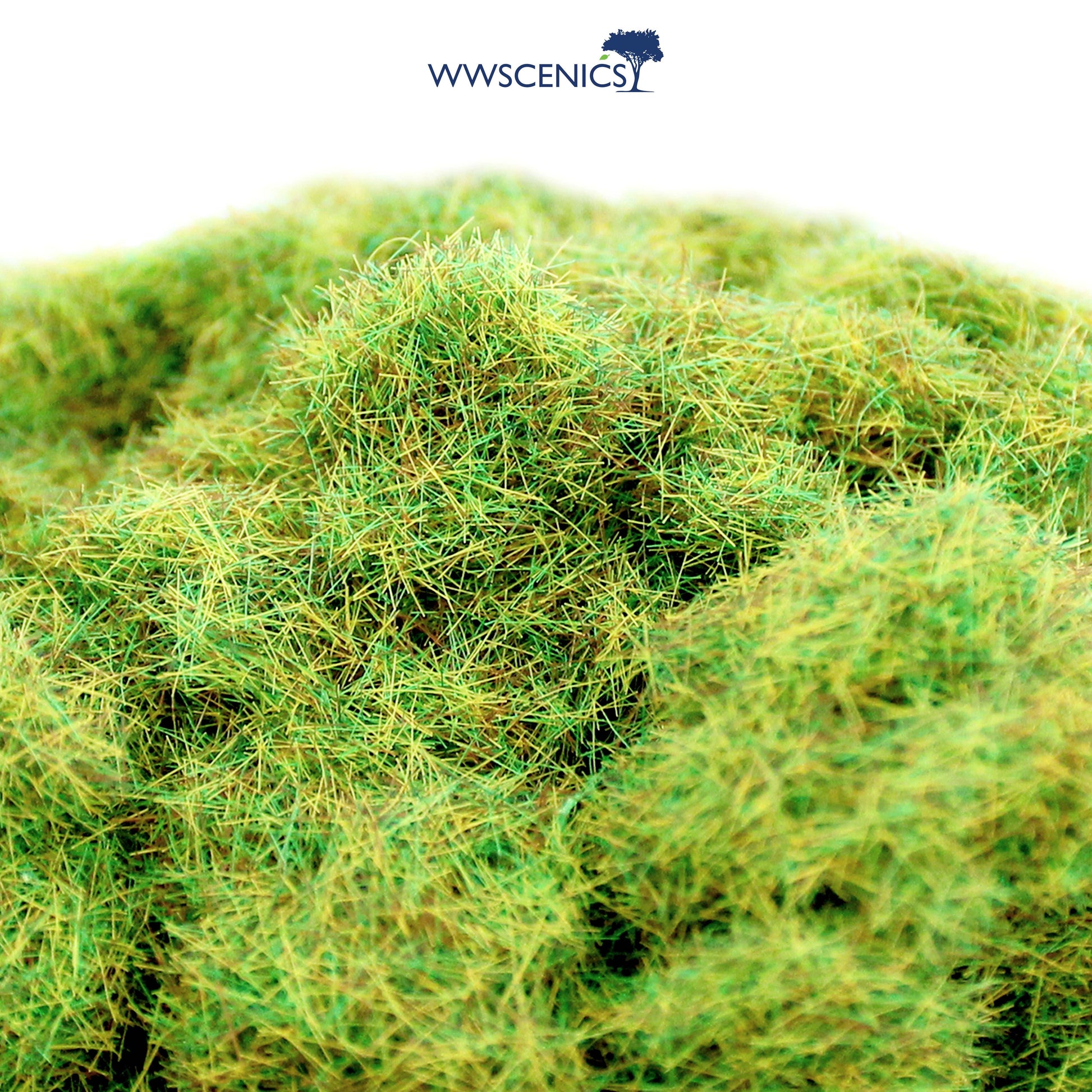WWScenics 4mm Spring Static Grass for detailed miniature basing and scenic terrain with fresh spring green fibers.