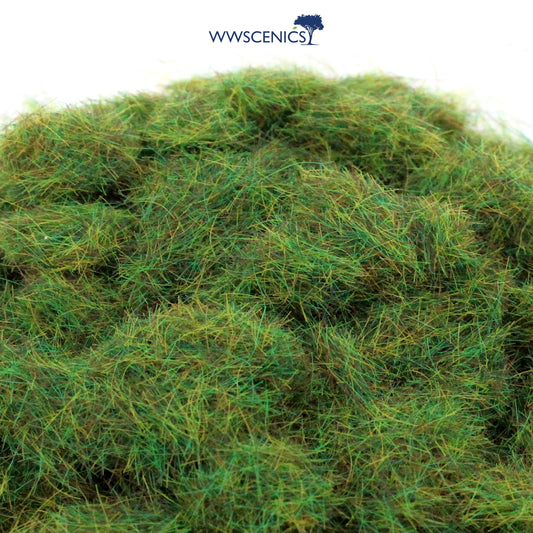 WWScenics 4mm Summer Static Grass in vibrant green for detailed miniature basing and model scenery.