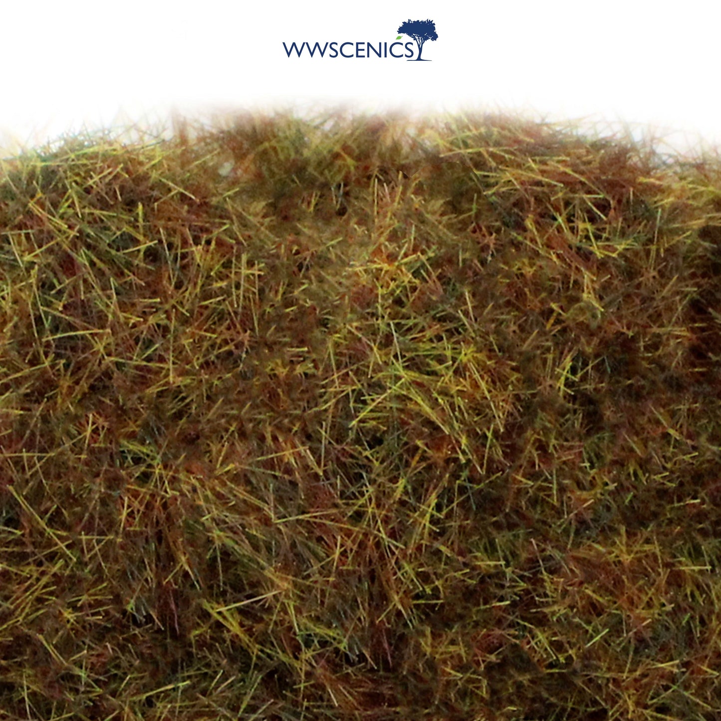 WWScenics 4mm Winter Static Grass blend of pale green and straw fibers for realistic cold-season miniature terrain basing and dioramas