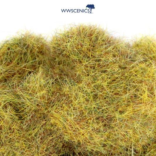 WWScenics 6mm Dead Static Grass in natural tans and browns for realistic dry grass effects in model scenery and wargaming terrain