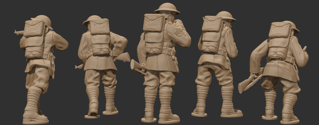 28mm WW1 American Riflemen Squad