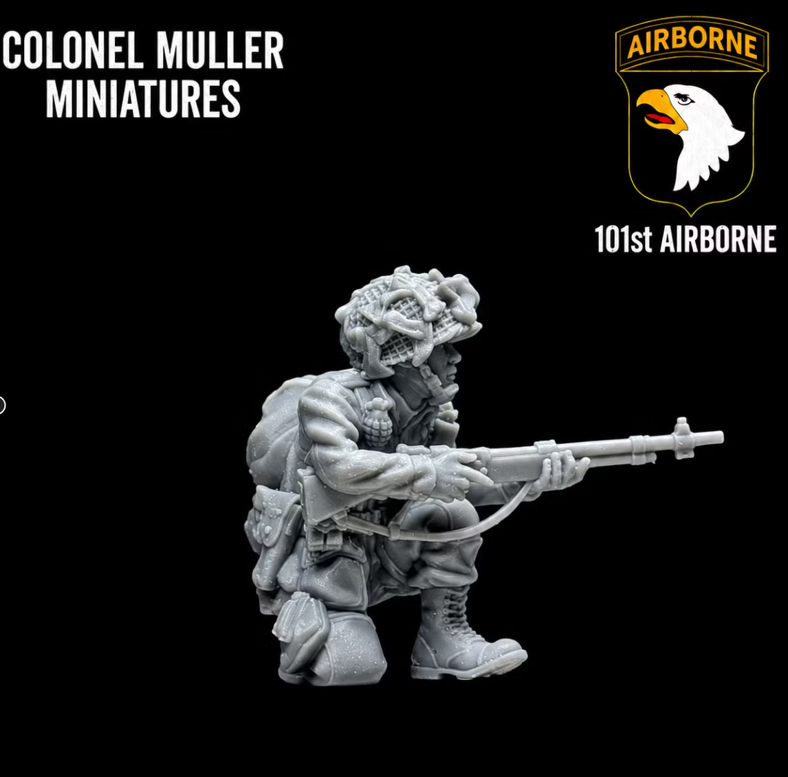 28mm WW2 US AIRBORNE Kneeling BAR Jenkins
