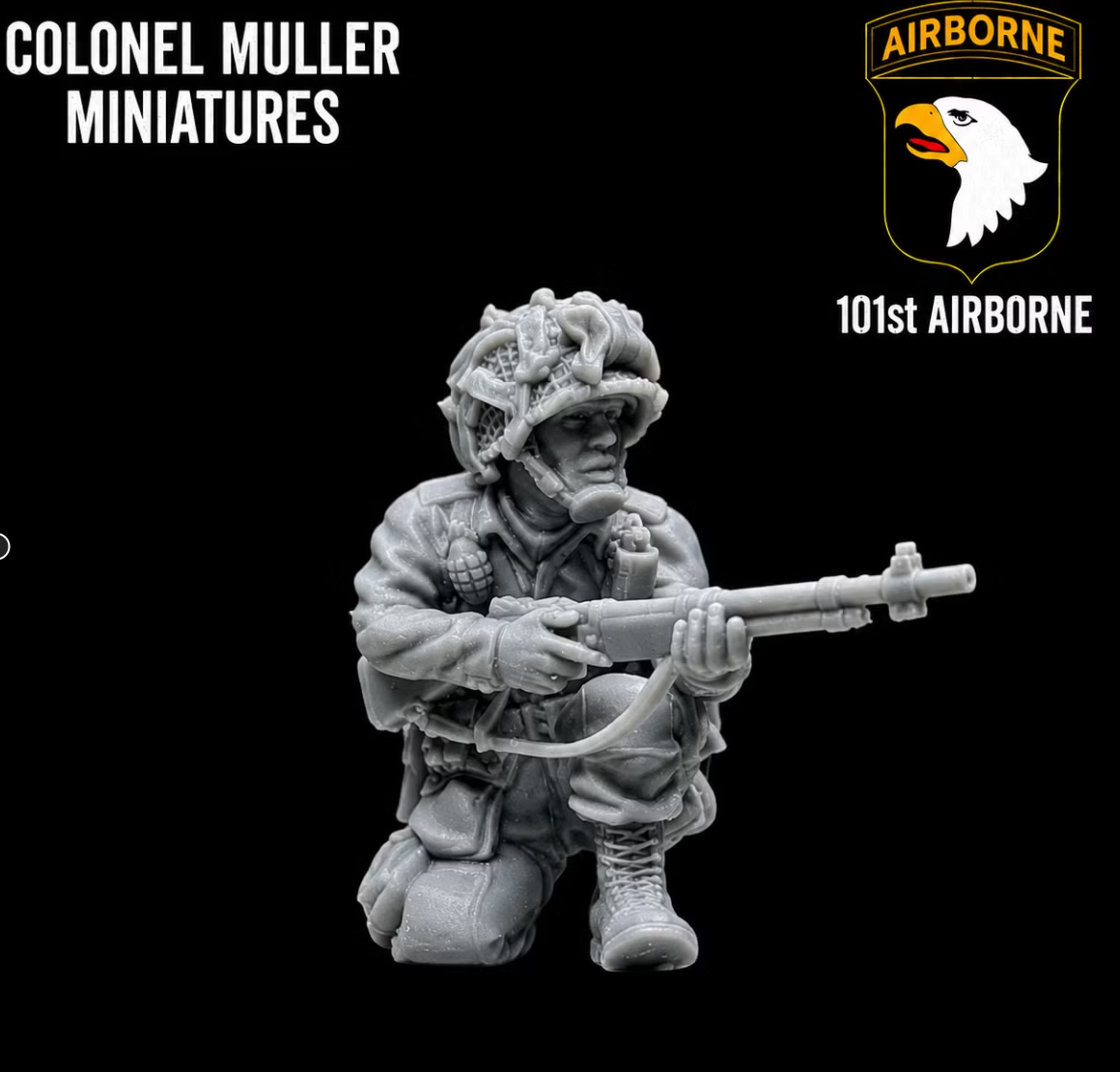 28mm WW2 US AIRBORNE Kneeling BAR Jenkins