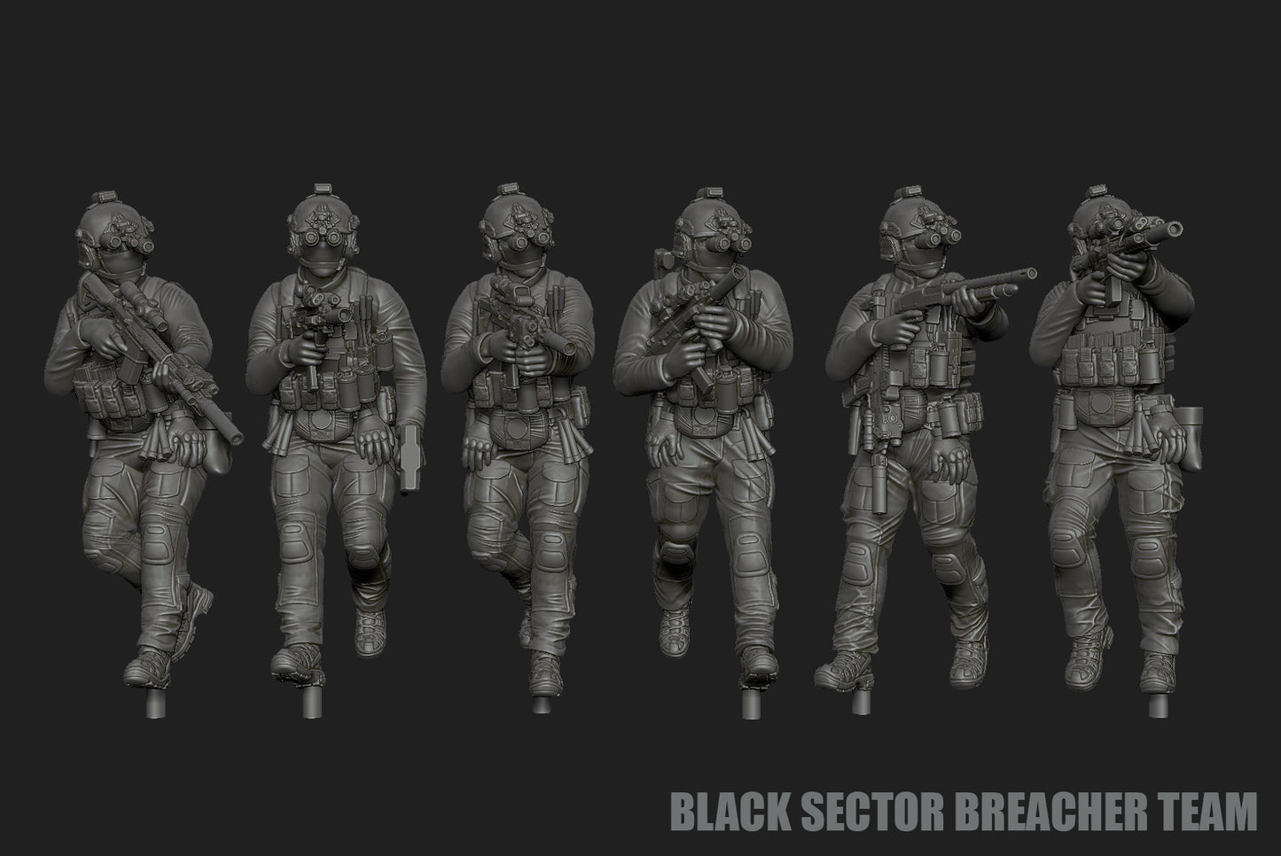 28mm Modern GUNSLINGER: Black Sector GIG 'Breacher Team'