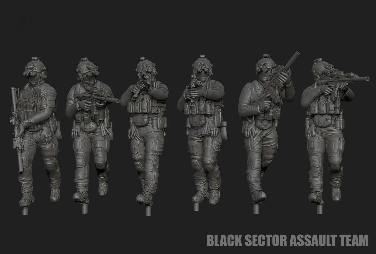 28mm Modern GUNSLINGER: Black Sector GIG 'Assault Team'